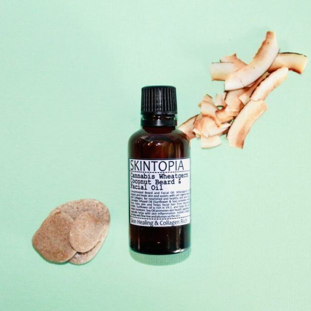 Skintopia Cannabis Wheatgerm Coconut Beard and Facial Oil