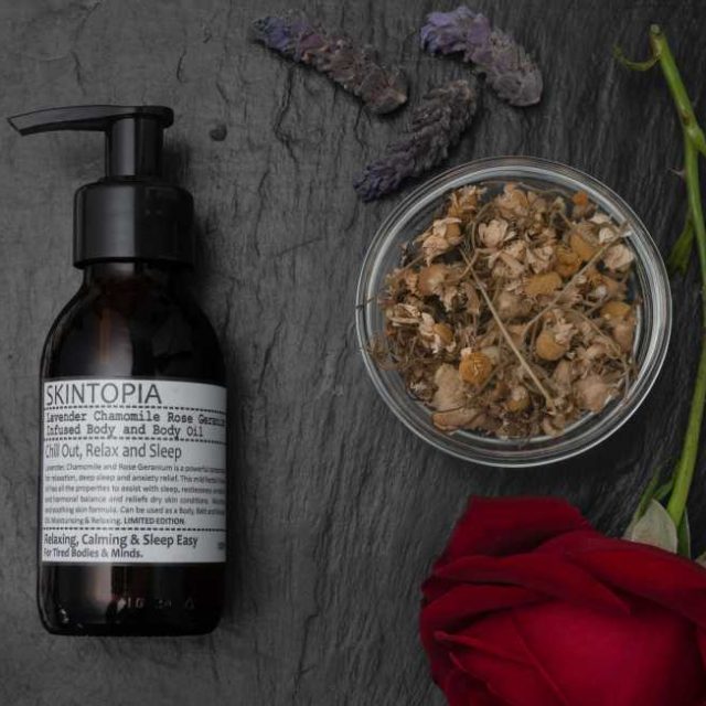 Skintopia Lavender Chamomile Rose Geranium Body and Bath Oil